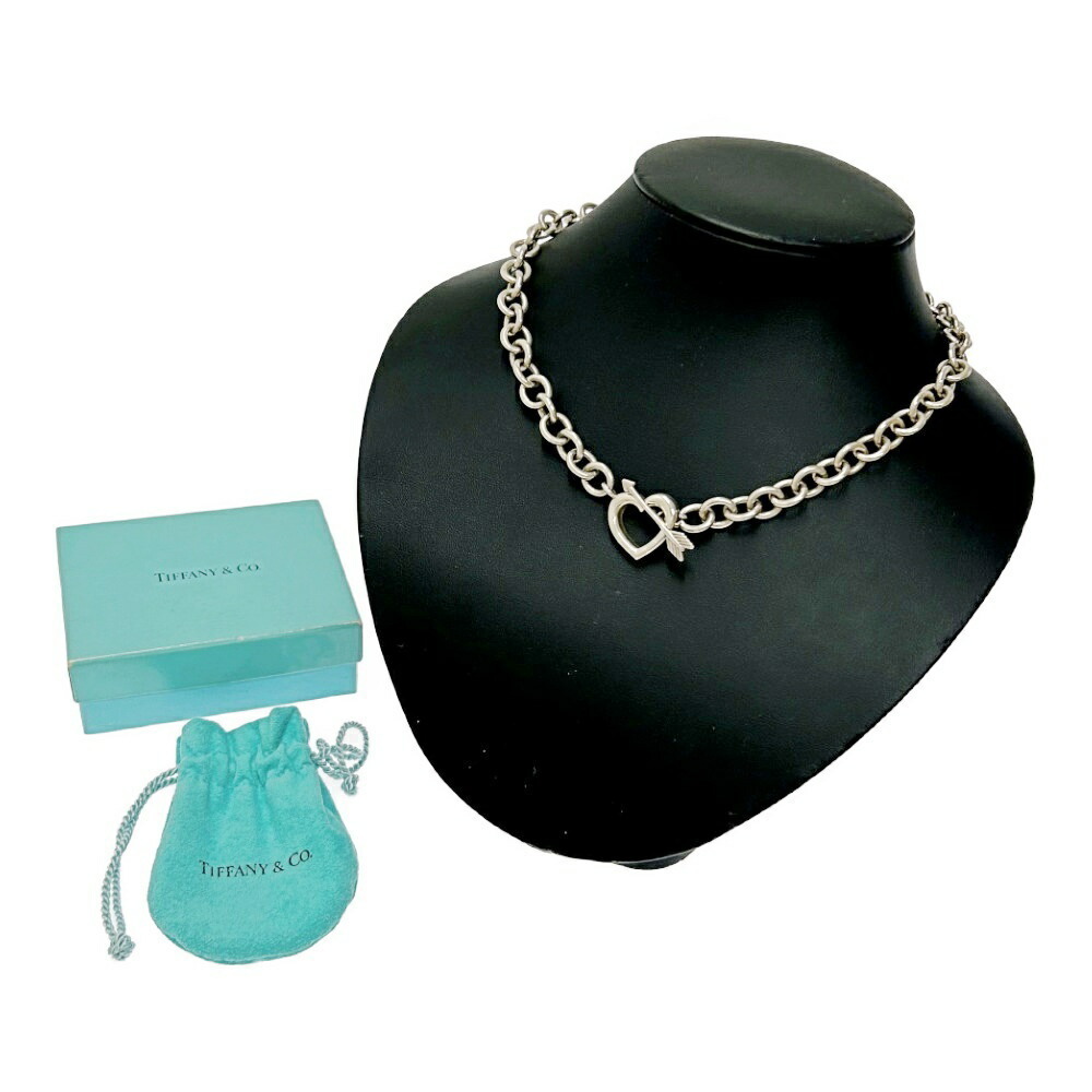 Tiffany Heart Arrow Necklace Silver